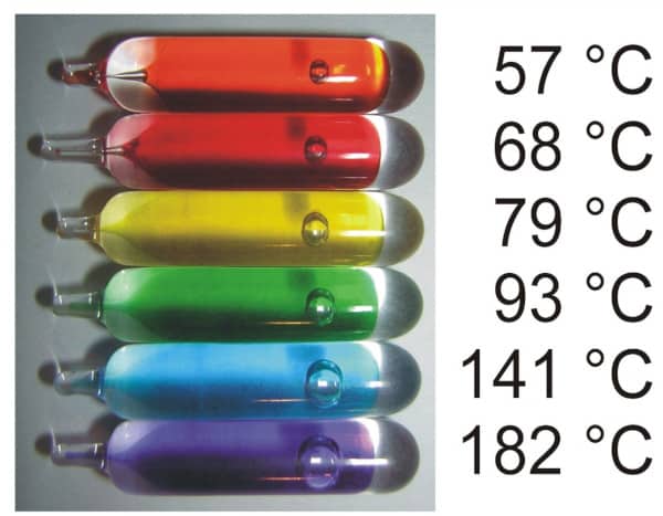 Fire sprinkler bulb temperatures