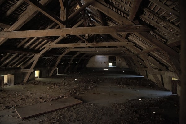 Uninsulated attic
