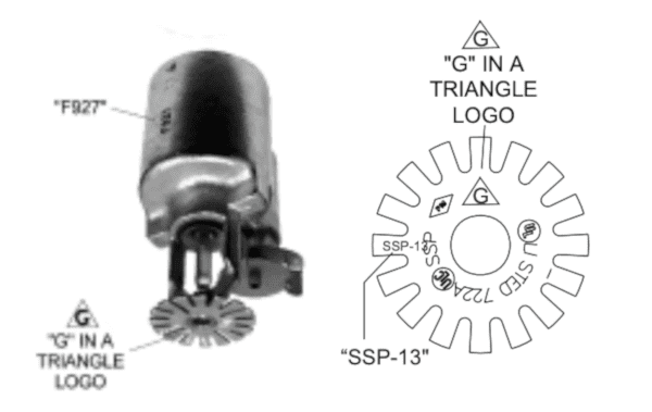 Gem fire sprinkler deflector diagram