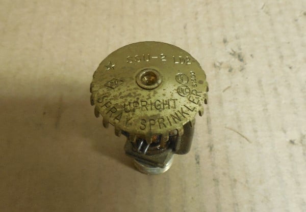 Fire sprinkler brass upright rare 1974 280 degree grunau C  deflector antique 5 