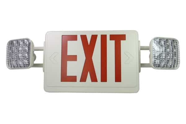 An emergency light exit sign combo