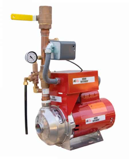 Home fire sprinkler pump