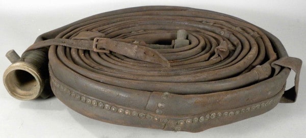 Handmade leather fire hose