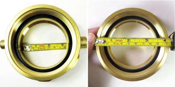 Measuring a 3 inch FDC swivel for caps or plugs