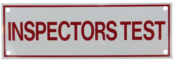inspectors test sign