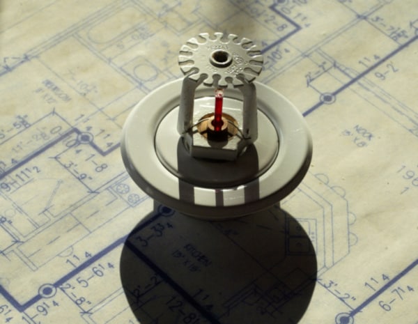 Sprinkler on a set of schematics