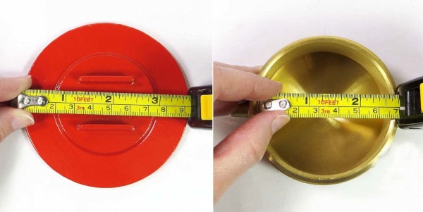 Fire department connection cap and plug measurements