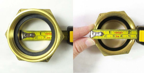 Residential fire department connection swivel measurement