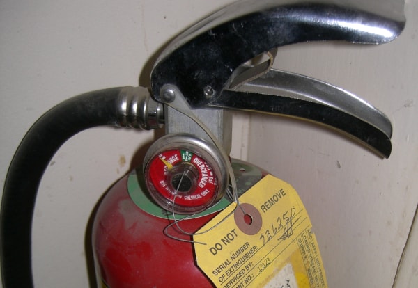 Empty fire extinguisher