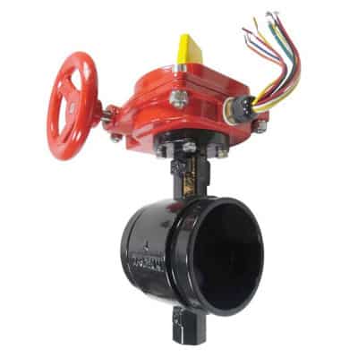 Grooved butterfly valve