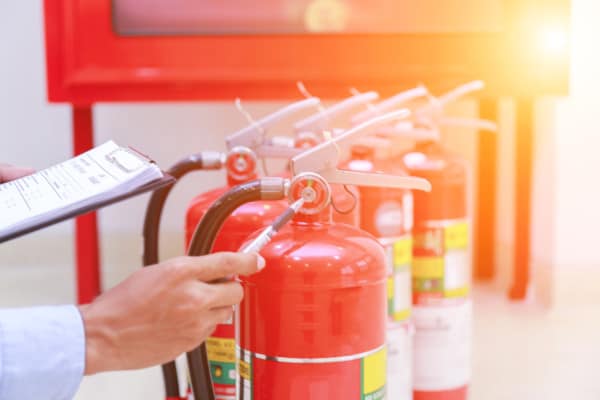 Inspecting fire extinguishers