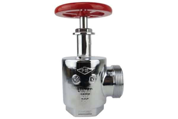 A chrome hose valve