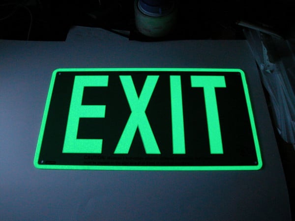 exit sign lights not working