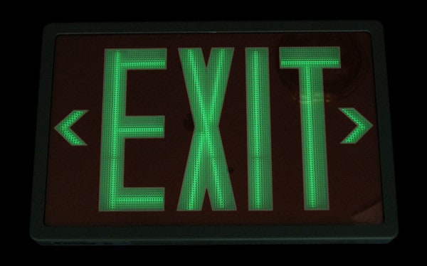 Tritium exit sign