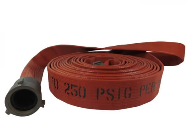 Rubber-jacketed fire hose