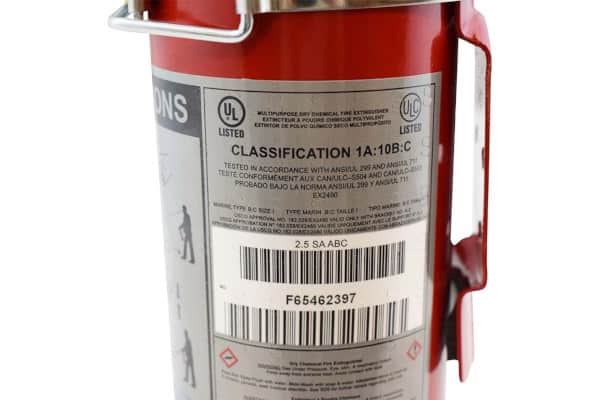 Label on a 1A10BC fire extinguisher