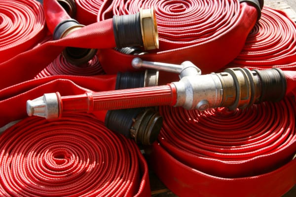 Fire hose with adapter