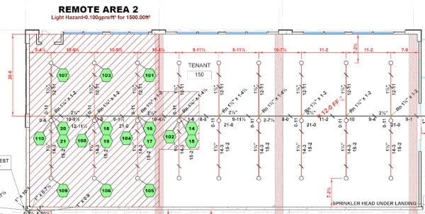 Sprinkler design diagram