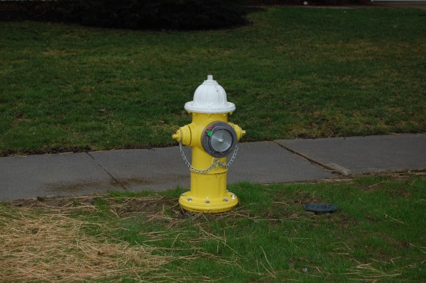 A fire hydrant with a Storz connection