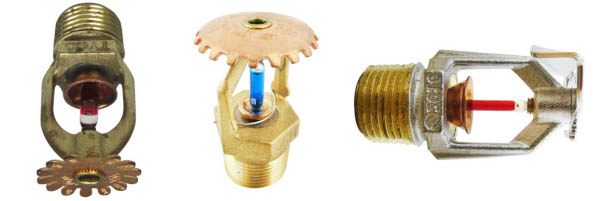Pendent, upright, and sidewall fire sprinklers
