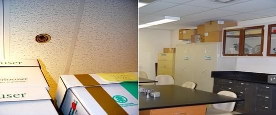 Boxes too close to fire sprinklers