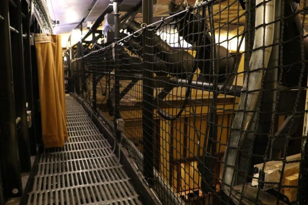 Catwalk grating in a theatre