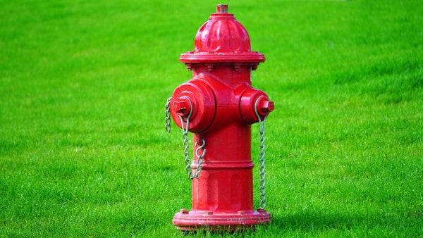 Red fire hydrant