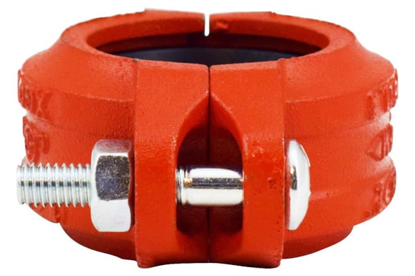 Side view of a grooved coupling