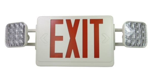 Emergency exit sign and lights