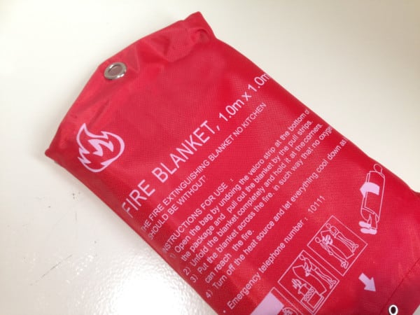 A fire blanket in the package