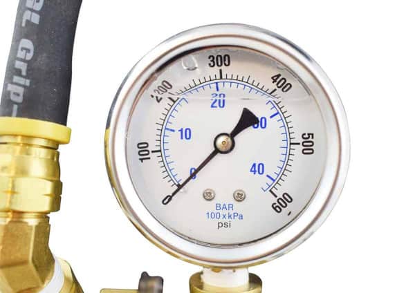 Hydrostatic test pump gauge