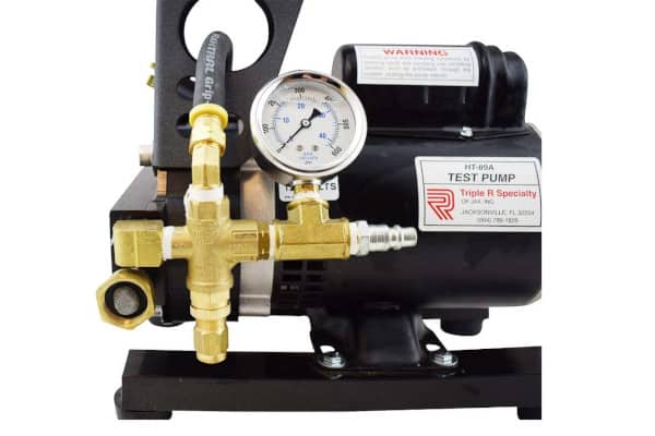 A hydrostatic test pump for standpipe and sprinkler testing