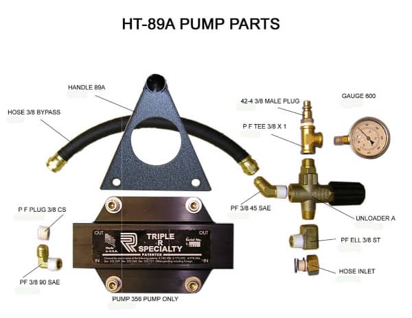 Hydrostatic test pump parts diagram