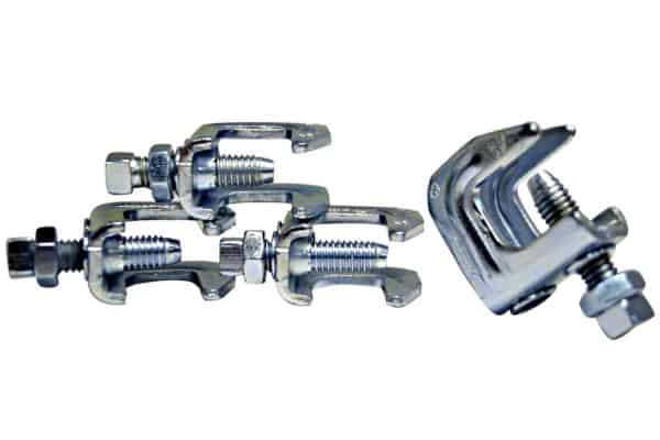 Tope beam clamps for fire sprinkler pipe