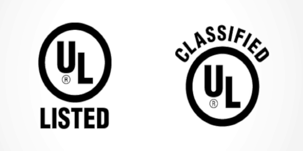 UL classification and listing marks