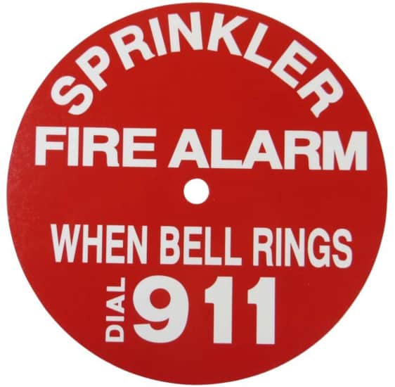 Fire alarm bell sign