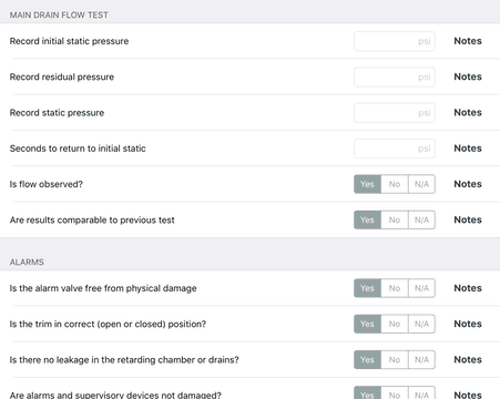 Fire inspection software questions