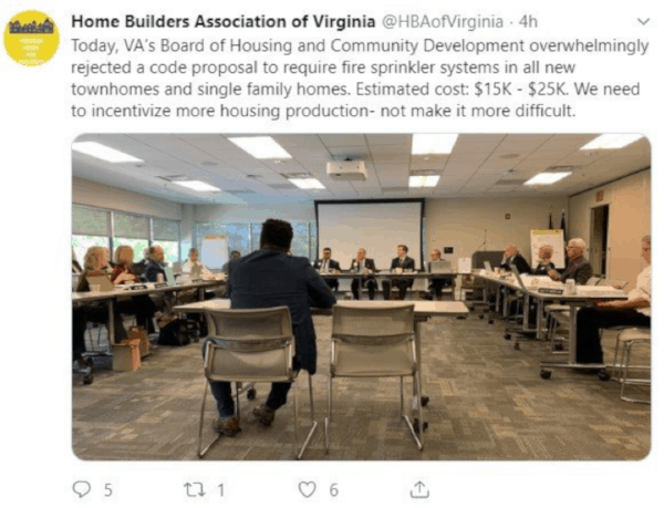 Virginia HBA Tweet