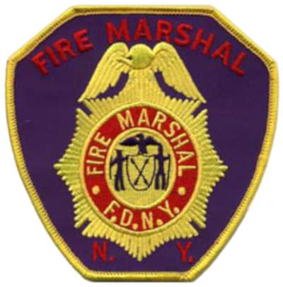 NYC fire marshal patch