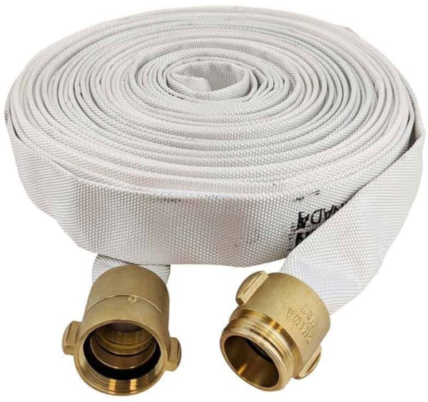 Rack and reel fire hose
