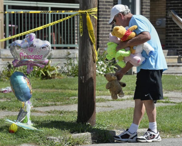 Memorial after Erie, PA daycare fire