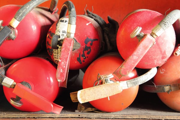 How to dispose of fire extinguishers in California