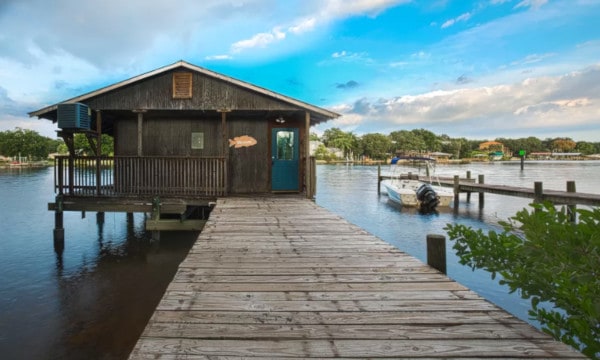 Boathouse and a pier