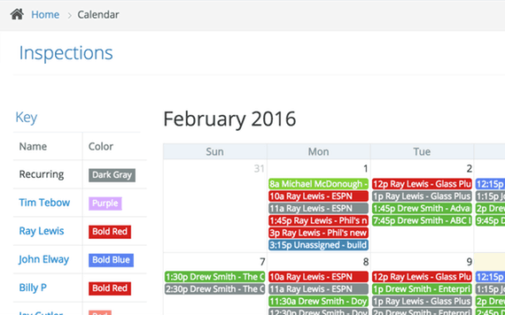 NFPA inspection software schedule