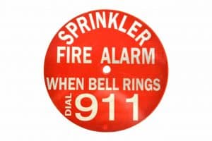 Picture of fire alarm bell sign