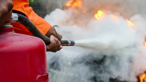 Picture of Fire Extinguisher in Action
