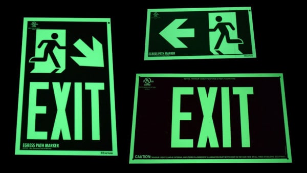 Picture of QRFS Photoluminescent Exit Signs and Egress Markers