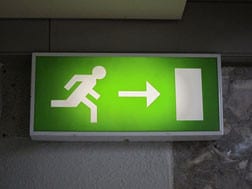 Picture of European Commission running man exit sign