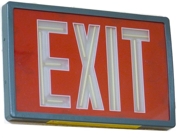 Picture of tritium exit sign