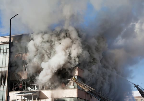 Picture of Building Smoking from Fire